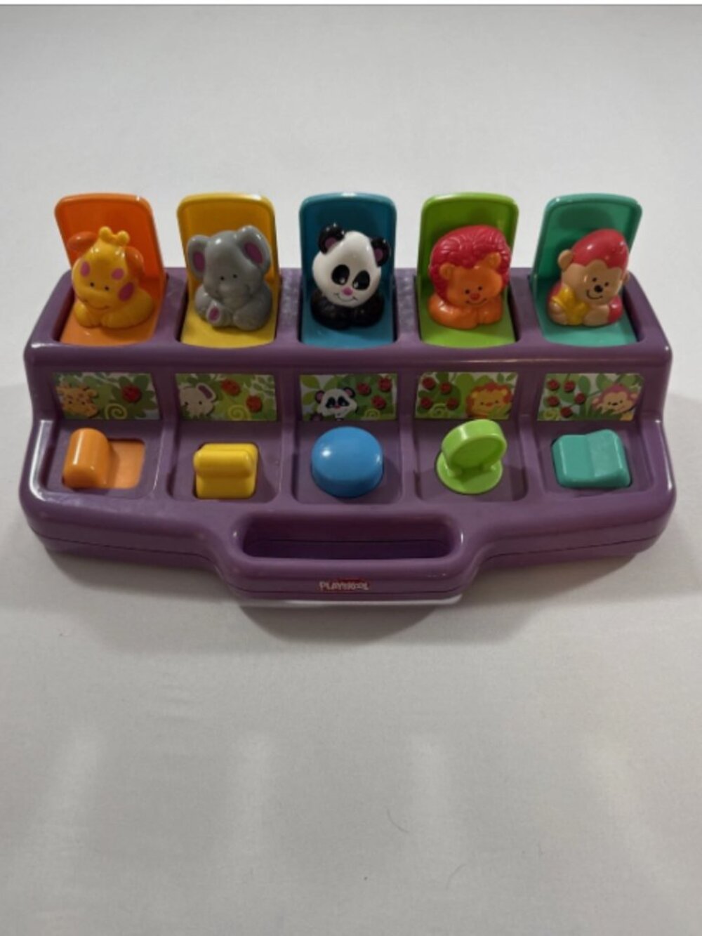 Playskool Busy Popper Animal Counting Toy 1995 Hasbro Numbers 1-5 Working